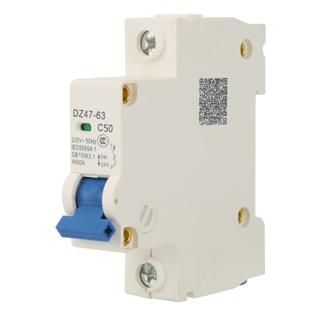 230Vac Dz47â63 1Pole Miniature Circuit Breaker Cutout Switch (50A) 323163235431