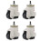 4x Schwerlast-Levelierrollen mit Gewindestift 3