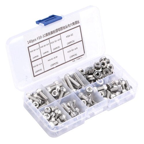 140x #10-32 Inbusschrauben aus Edelstahl Set 1