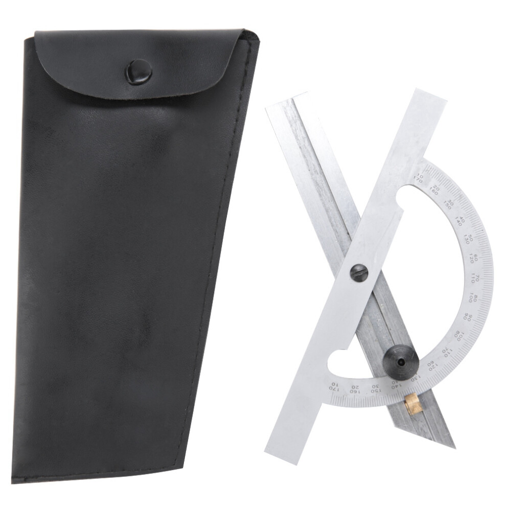 100X150mm Carbon Steel Adjustable Protractor Angle Ruler 323163237213
