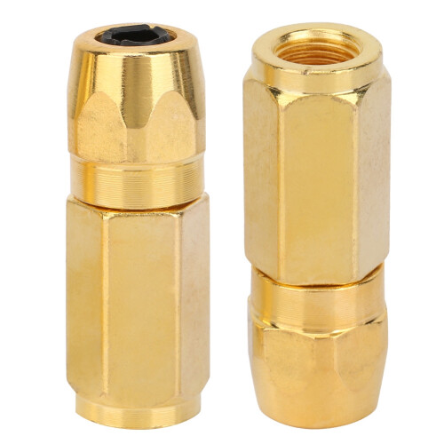 2PCS Flat Nozzle Grease Gun Fitting Accessories(Gold) 1