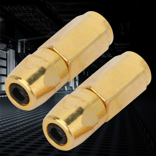 2PCS Flat Nozzle Grease Gun Fitting Accessories(Gold) 2