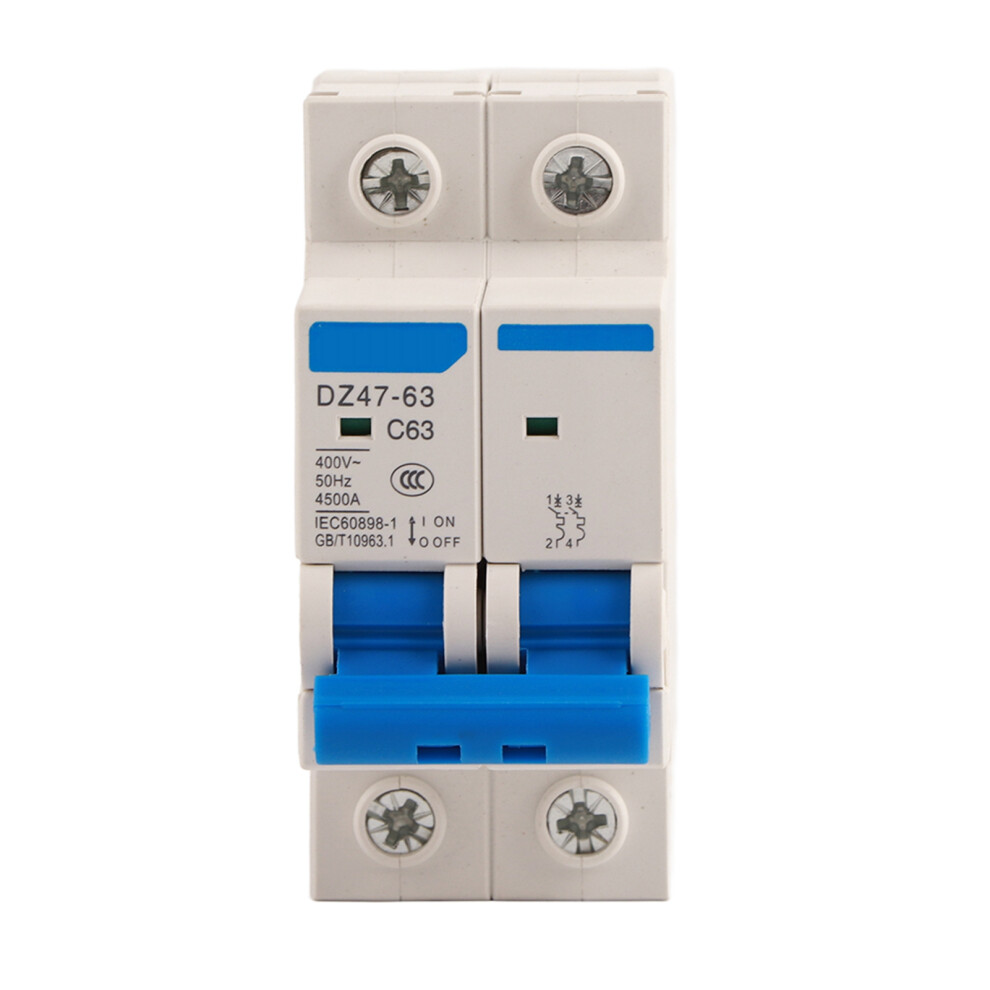 Dz47-63 2P Miniature Circuit Breaker 400Vac 63A 323163235899