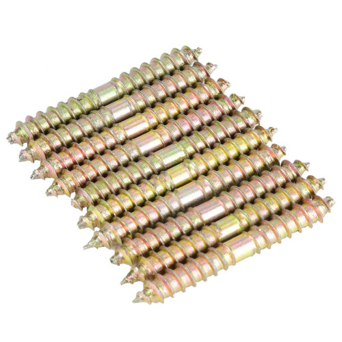 10x 6x50mm Gewindebolzen Möbelverbinder Doppelendig 1