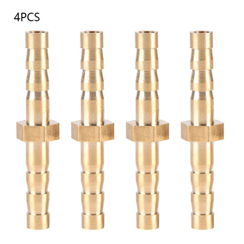 4x 4-4mm Messing-Schlauchmuffen-Reduzierstück