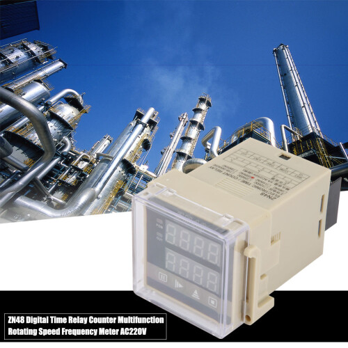 ZN48 Digital Time Relay Counter Rotating Speed Frequency Meter AC220V 2