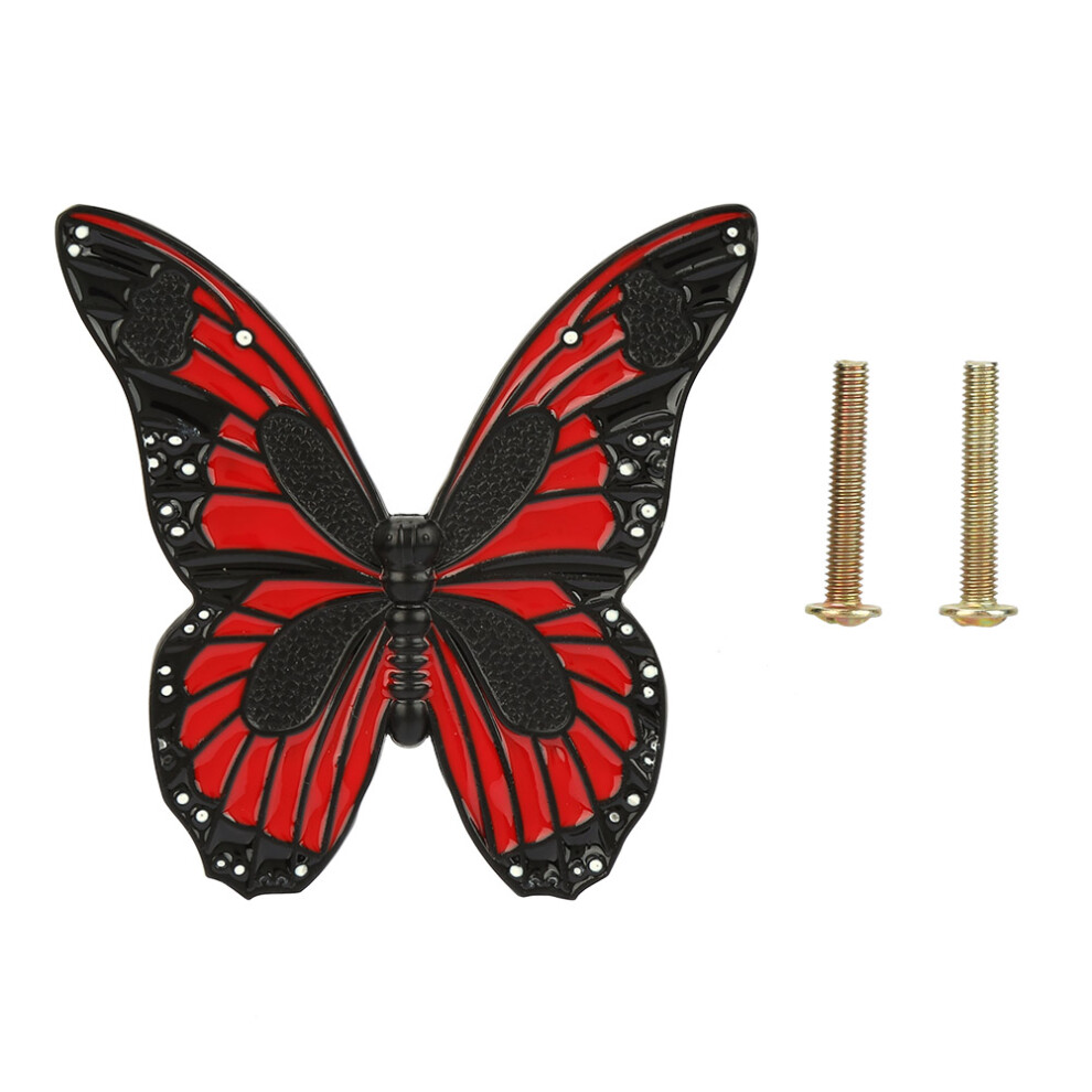 Drawer Pull Kitchen Cabinet Knobs Butterfly Black Red 323163236674