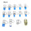 14pcs Hydraulic Pressure Test Coupling Adapter Set for System 1