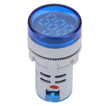 LED DC Voltmeter Digital Display Rundsignallicht Blau