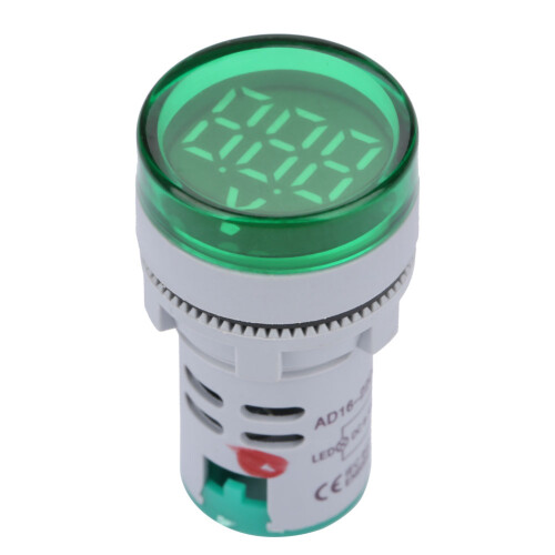 LED DC Voltmeter Digital Anzeige Rundsignallicht Grün