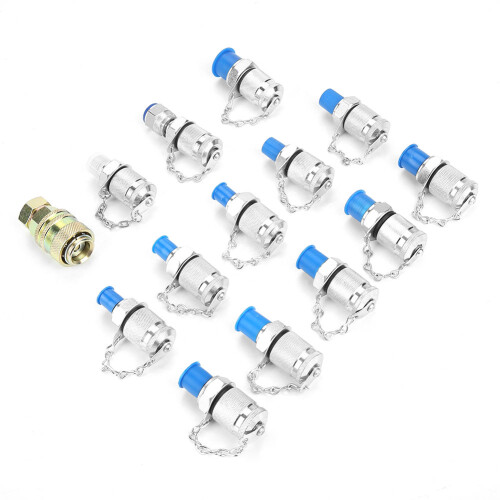14pcs Hydraulic Pressure Test Coupling Adapter Set for System 2