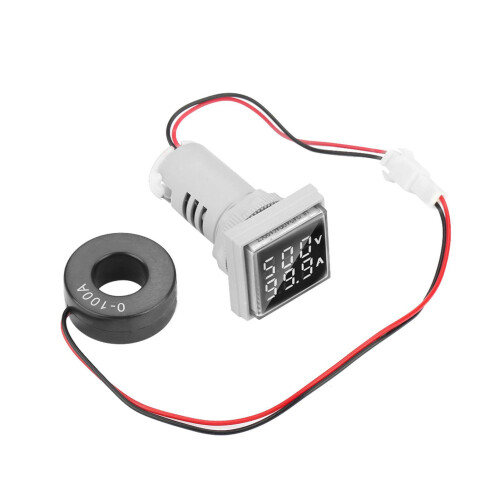 LED Digitalvoltmeter Stromzähler 22mm 0-100A
