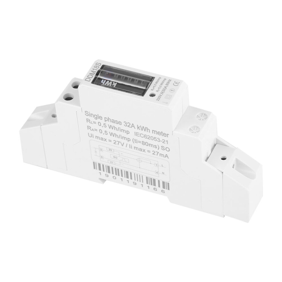 1P Single Phase Din Rail Electricity Power Energy Meter Ddm18s / 323163236780