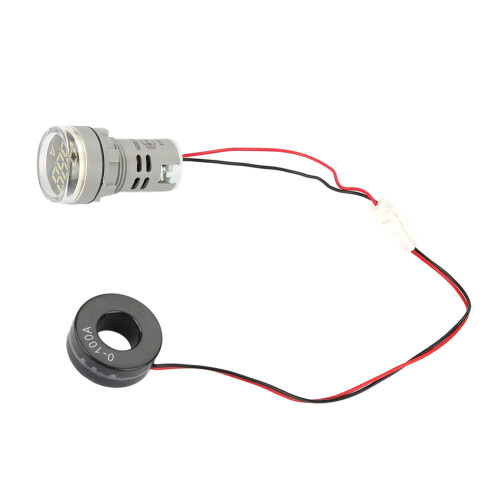 Digital AC Ammeter 0-100A LED Rundanzeige Weiß 1
