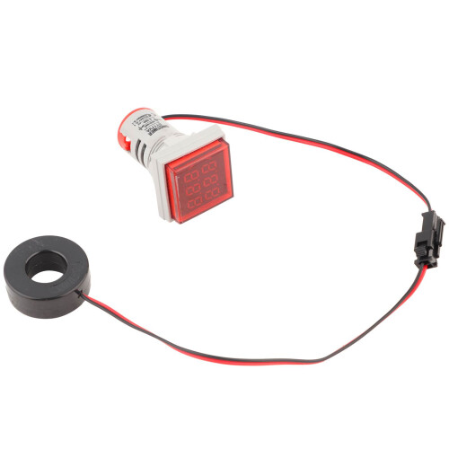 LED Digital AC Volt/Amp Meter 22mm 0-100A Red