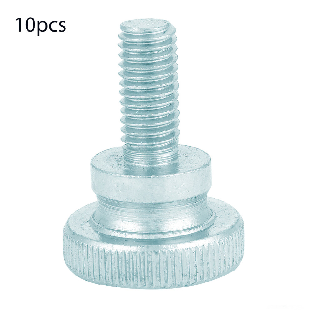 10Pcs M8 Zinc Plated Flat Knurled Head Bolts M8*18 323163239941