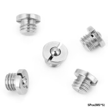 5x Stainless Steel Flanged Ball Plungers M5x5