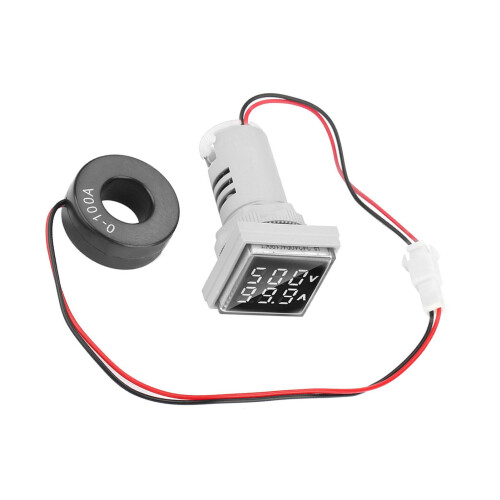 LED Digitalvoltmeter Stromzähler 22mm 0-100A 1