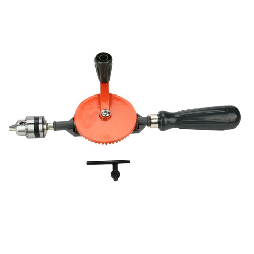 1/4" Hand Crank Drill Mini Manual Drill Double Pinions Wood Plastic 2