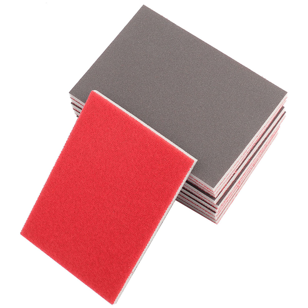 10Pcs Square Sponge Sandpaper 120/180/240 Grit Fine Polishing 323163241968
