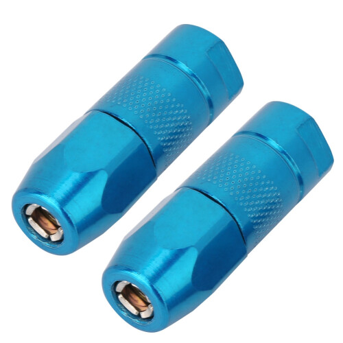 2PCS Flat Nozzle Grease Gun Fitting Accessories(Blue) 1