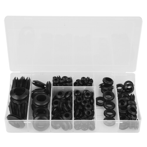 200x Gummikappen Schwarz 3/16"–3/4"