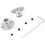 2x M3 Steife Flansch-Kupplung ID 6mm OD 10mm 2