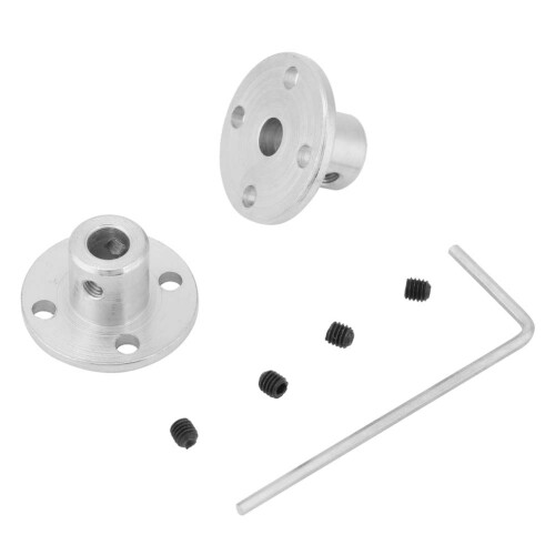 2x M3 Steife Flansch-Kupplung ID 5mm OD 10mm 1