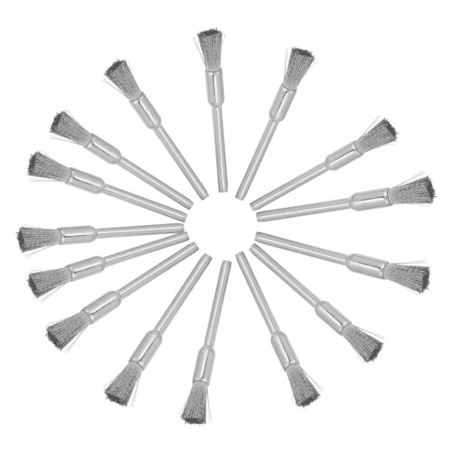 15x Mini-Stahldrahtbürsten-Polierscheiben 3x5mm