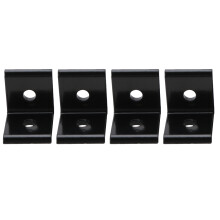 4x schwarze Aluminium-Eckschelle 2020A