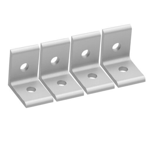 4x Aluminium-Eckverbinder 2020A, weiß 1