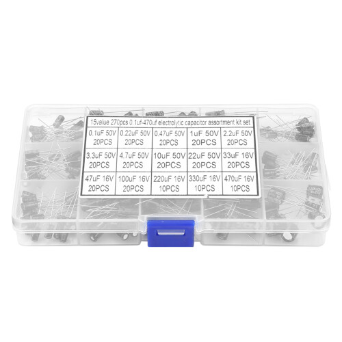 270tlg Elko-Kondensator-Set 0,1uF-470uF 16V-50V