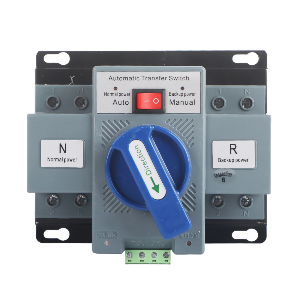 1Pcs Mini 63A 2P Dual Power Automatic Transfer Switch 323163238562