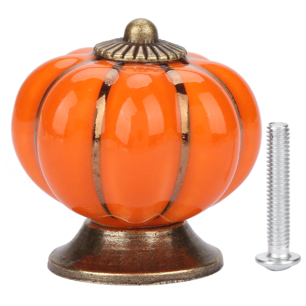 Ceramic Pumpkin Knobs European Style Handle Pull Cabinet Drawer 323163240725