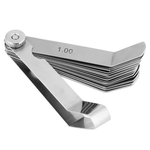 Edelstahl-Krummmesslehre 0,05-1,00mm 1