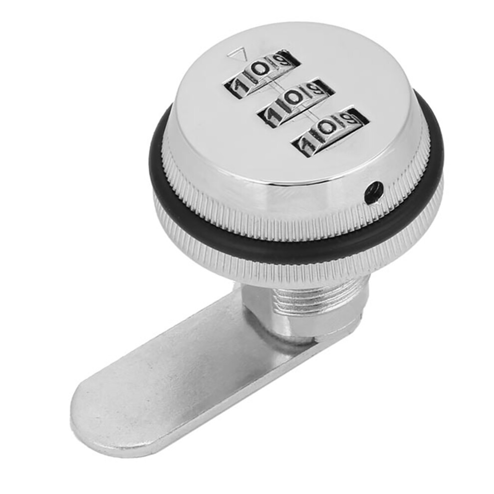 Zinc Alloy 3-Digit Password Camlock Locker Protector (Silver) 323163240800