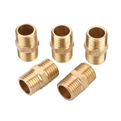 1/2" Messing-Sechskant-Nippel Rohrverbinder (5Stk)