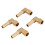 4x Messing-Ellbogenverschraubung G1/4" 8mm 1