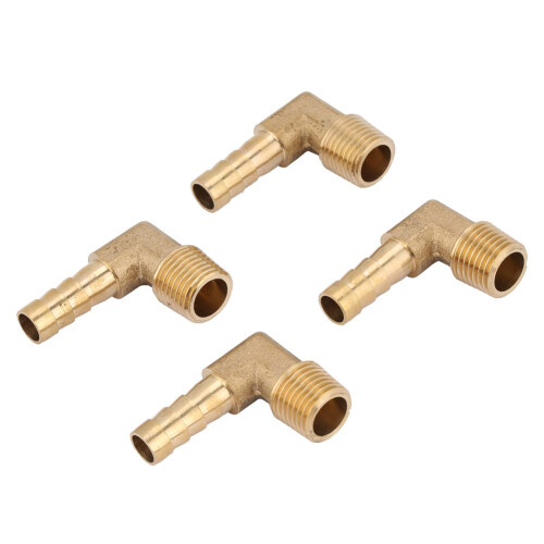 4x Messing-Ellbogenverschraubung G1/4" 8mm