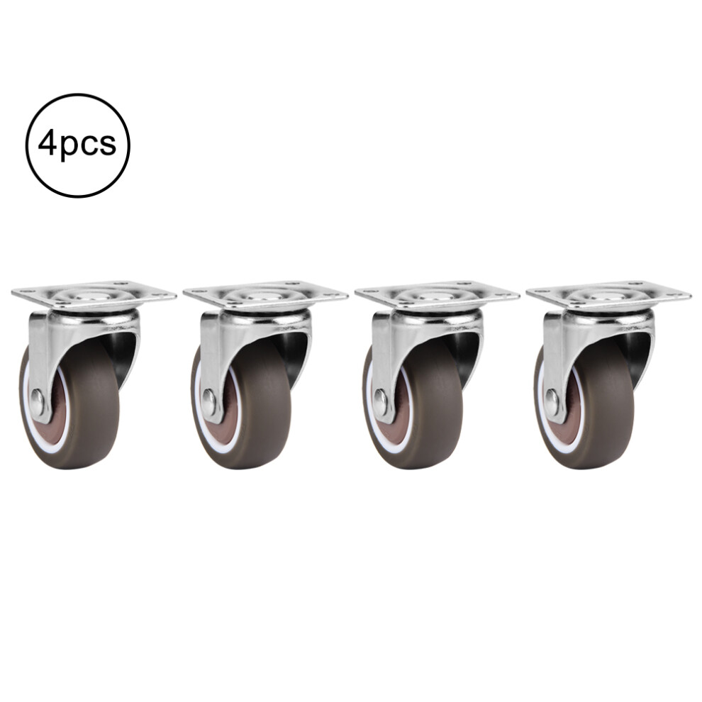 4Pcs Heavy Duty Swivel Caster Wheels Soft Rubber (No Brake) 323163238807