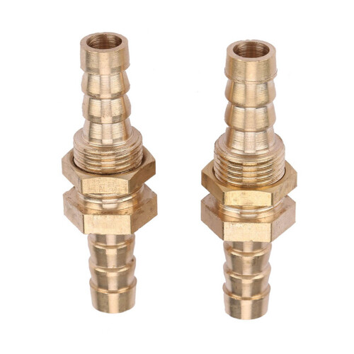 2x Messing Durchgangsverschraubung (8mm)