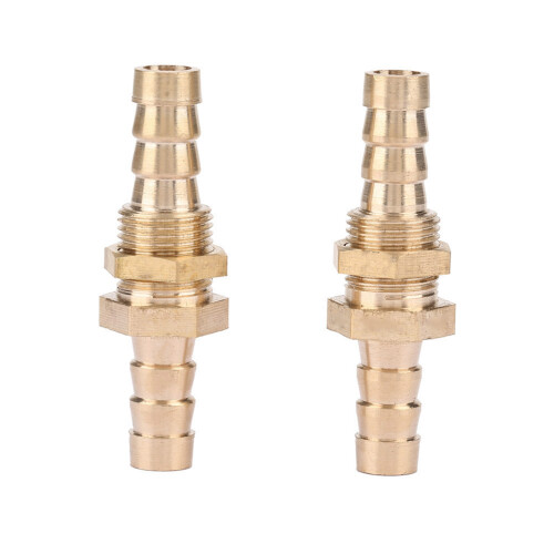 2x Messing Durchgangsverschraubung (10mm)