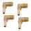 4x Messing-Ellbogenverschraubung G1/4" 6mm 3