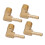 4x Messing-Ellbogenverschraubung G1/4" 6mm 4