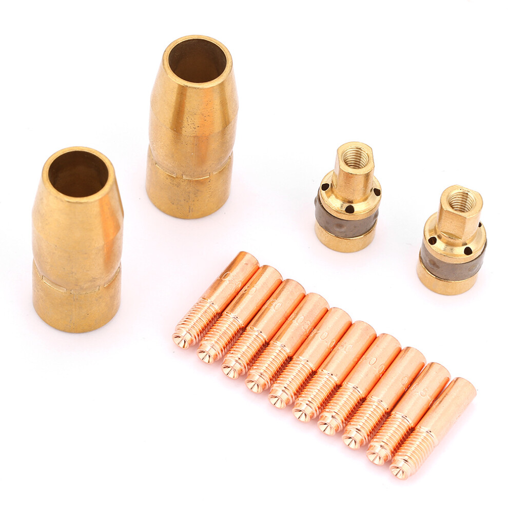 14Pcs Set Welding Nozzle Contact Tip Mig Parts Fit Miller 323163243900