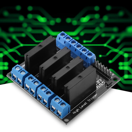 4-Kanal-SSR-Modul DC-AC 5V 2A mit Sicherung 2