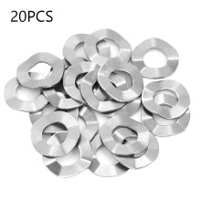 M10 20pcs Stainless Steel Wave Washer Gasket Spring Washers Lock Tools