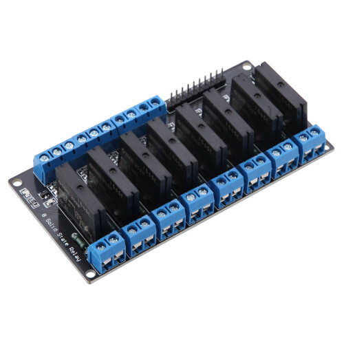 5V 8 Channel Solid State Relay Module with Fuse High Level Trigger 2A 1
