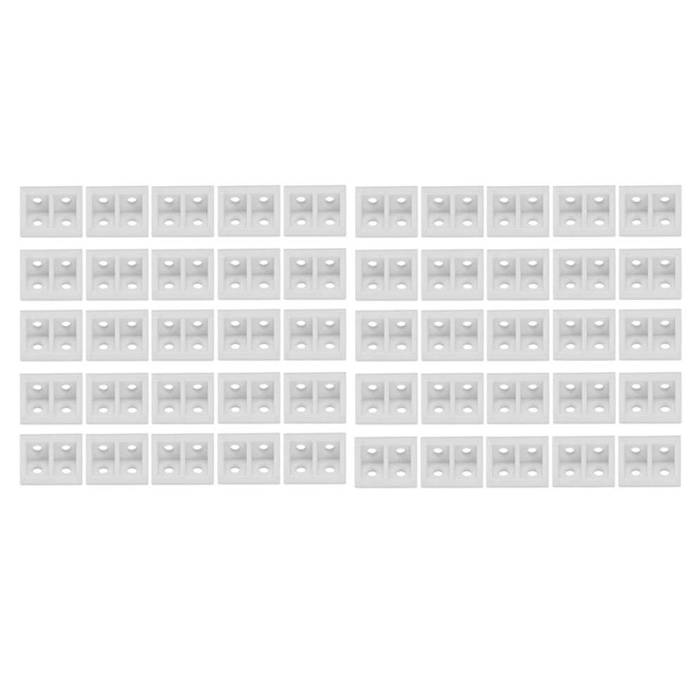50Pcs Plastic Right Angle Corner Gusset Brace 323163244273