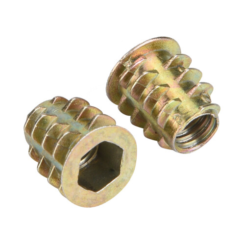 50 Stk M6 Sechskant-Einsatzmuttern für Holz (M6*12) 2